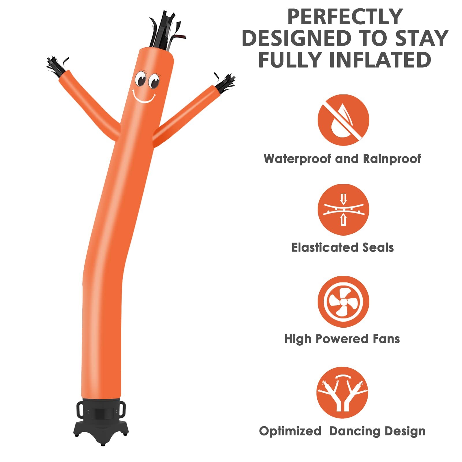 Mounto 10Ft Inflatable Dancer Waving Tube Man Puppet For Store Sign Orange