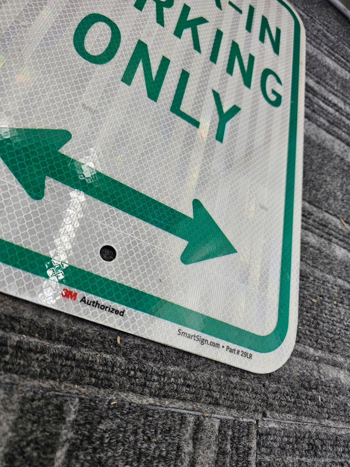 (QTY 2) SmartSign 12×18 Back-In Parking Only Sign Bidirectional Arrow