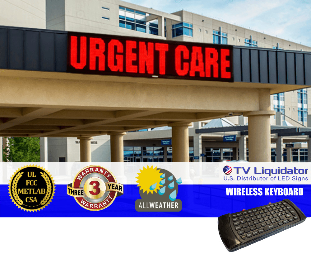 102&Prime; x 20&Prime; Outdoor Programmable LED Signs ~ UL, MET, CSA, FCC – TV Liquidator