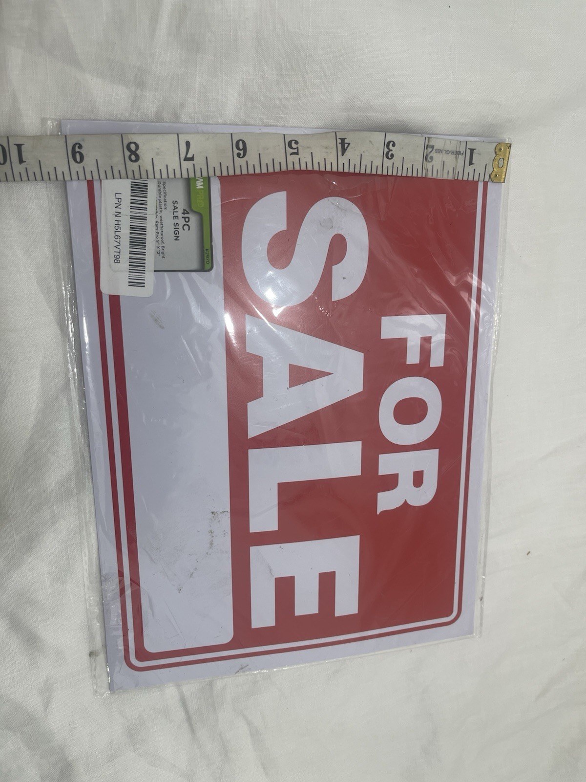 4 – CAR Van Price Pricing FOR SALE Sign Board Plastic Card Display Bargain