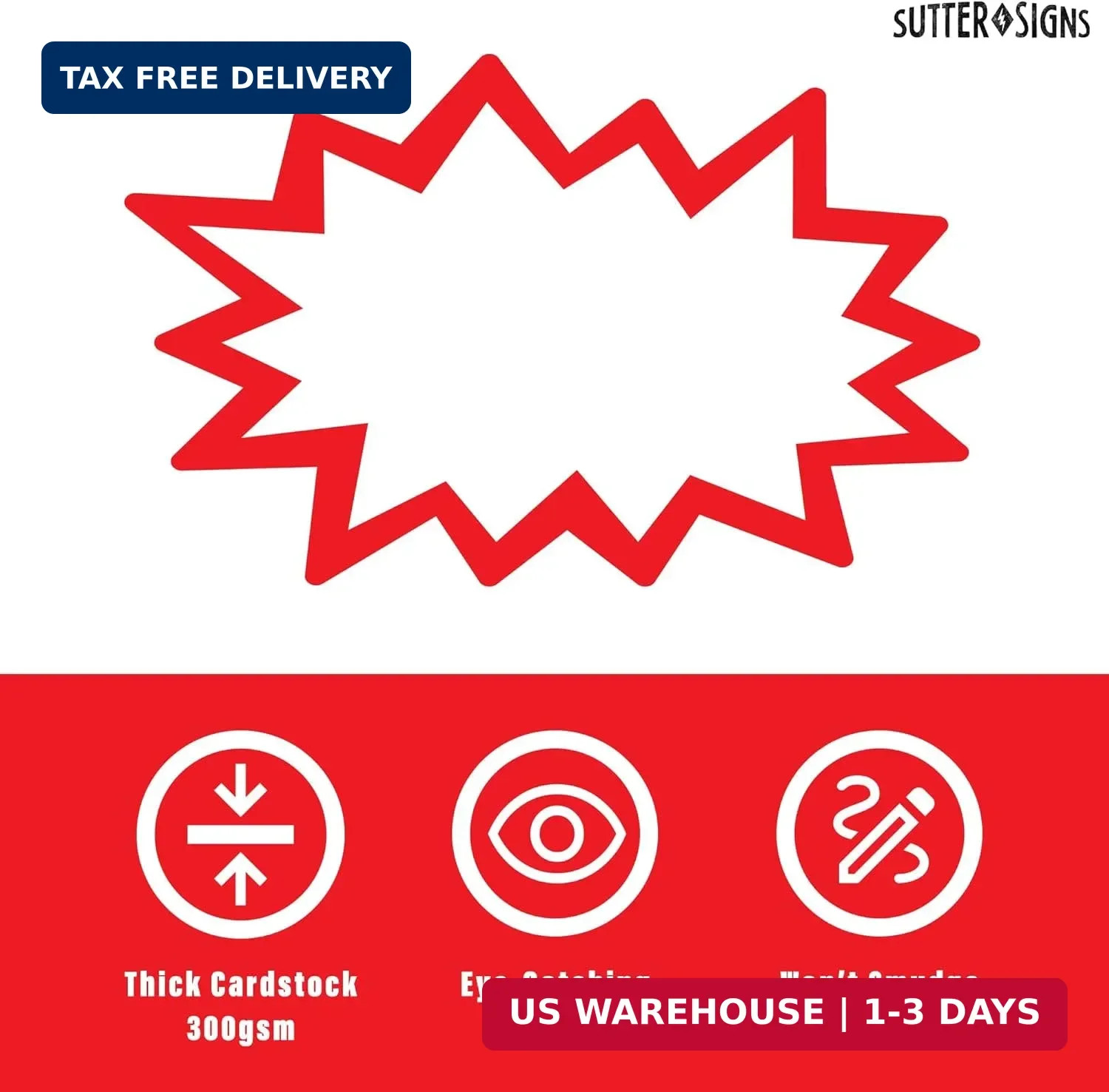 Starburst Signs with Stickers 100pcs | Sale Price Tags for Garage Sale, Estate S