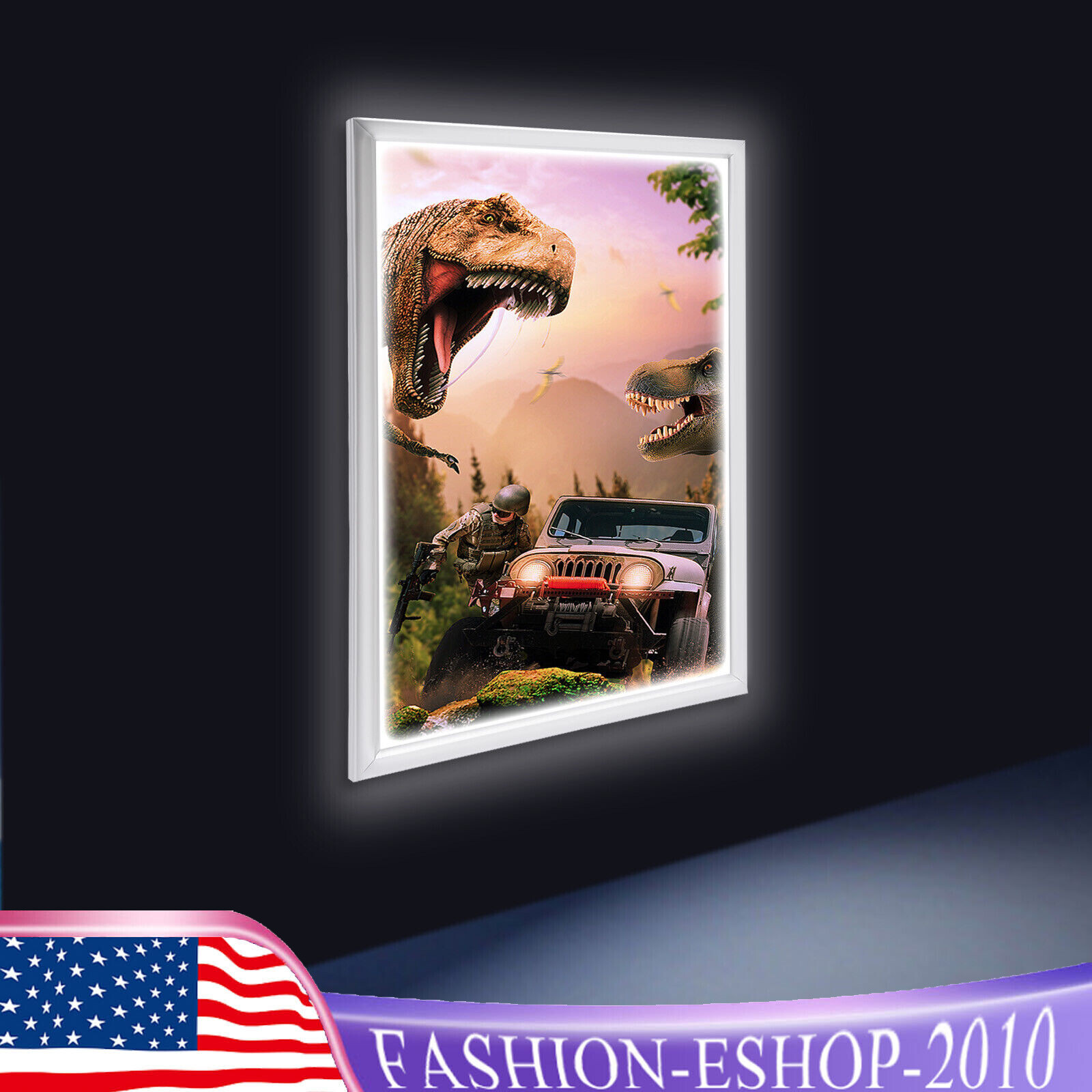 24×36&Prime; / 18×24&Prime; LED Backlit Movie Poster Art Picture Frame Light Box Wall Mount