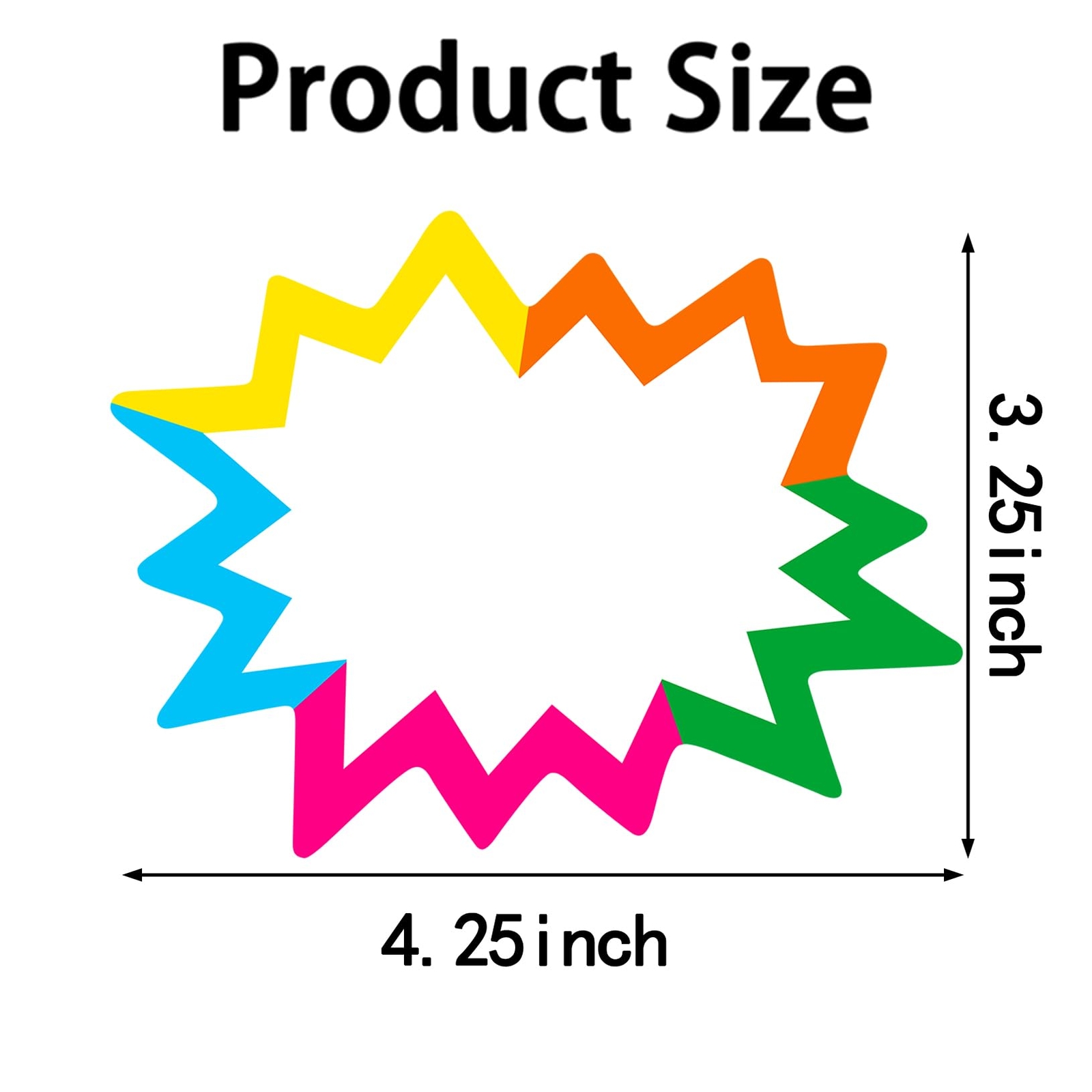 200 Pcs Blank Star Burst Retail Sale Signs Price Label Tags for Garage Sales