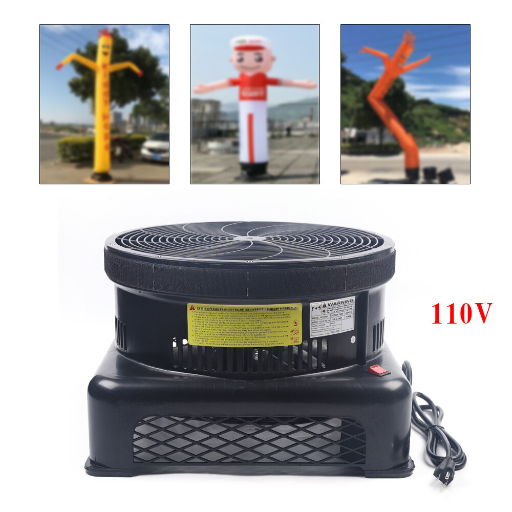 For Outdoor Inflatable Dancer Wind Tube Man Puppet Fly Guy 18&Prime; Air Blower Fan US