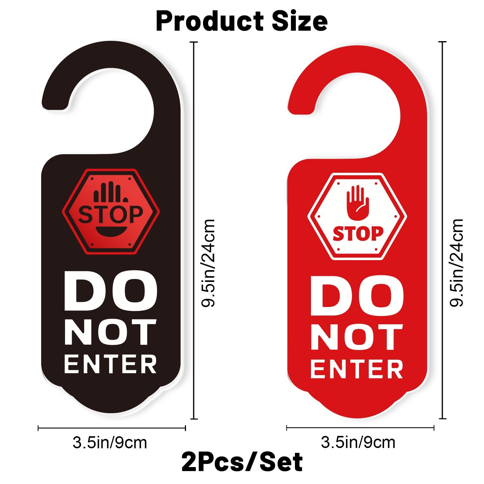 2 Pack Stop Do Not Enter Door Hanger Sign Door Hangings Acrylic Engraved Sign…