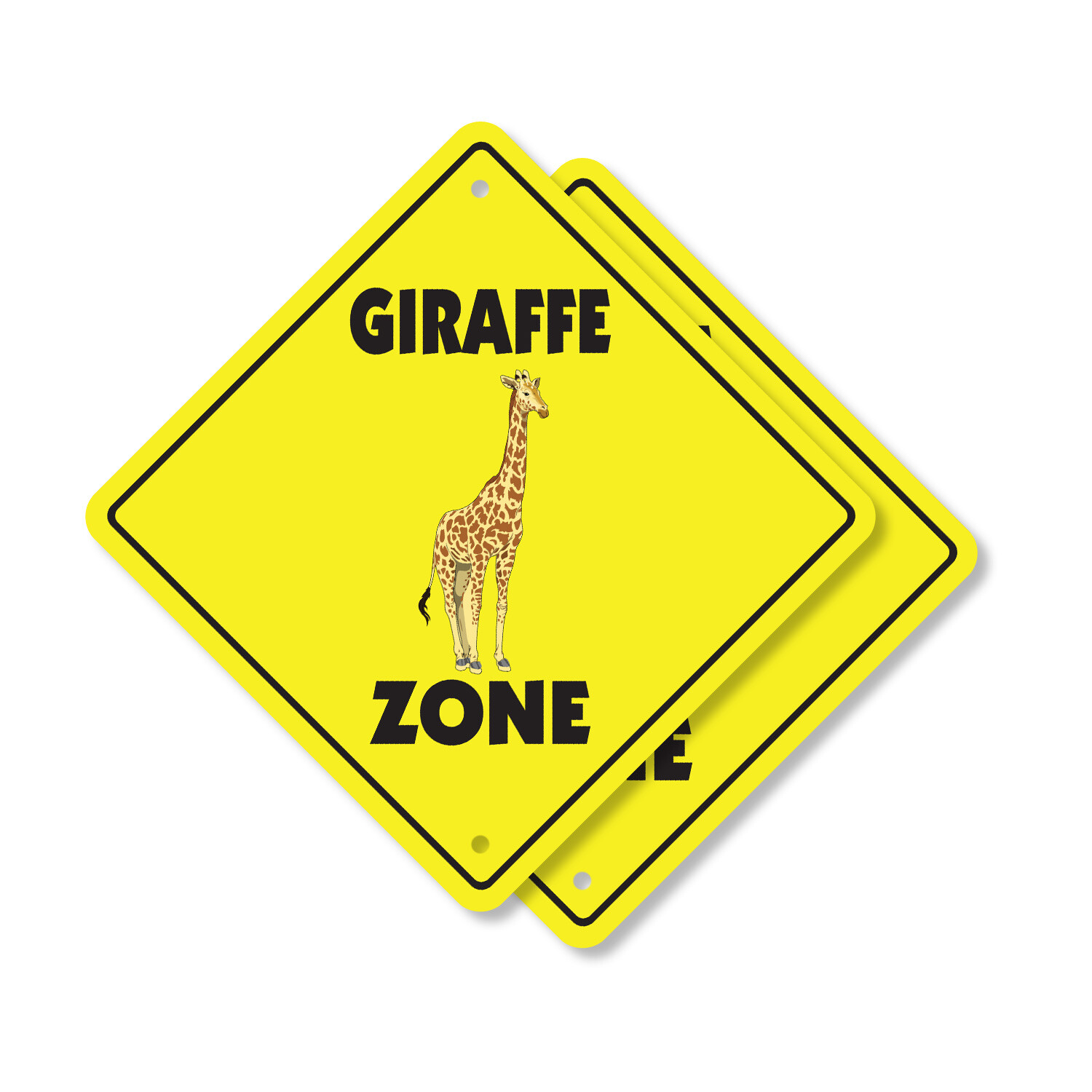 Giraffe Plastic Street Sign Crossing Xing Gift Novelty Funny