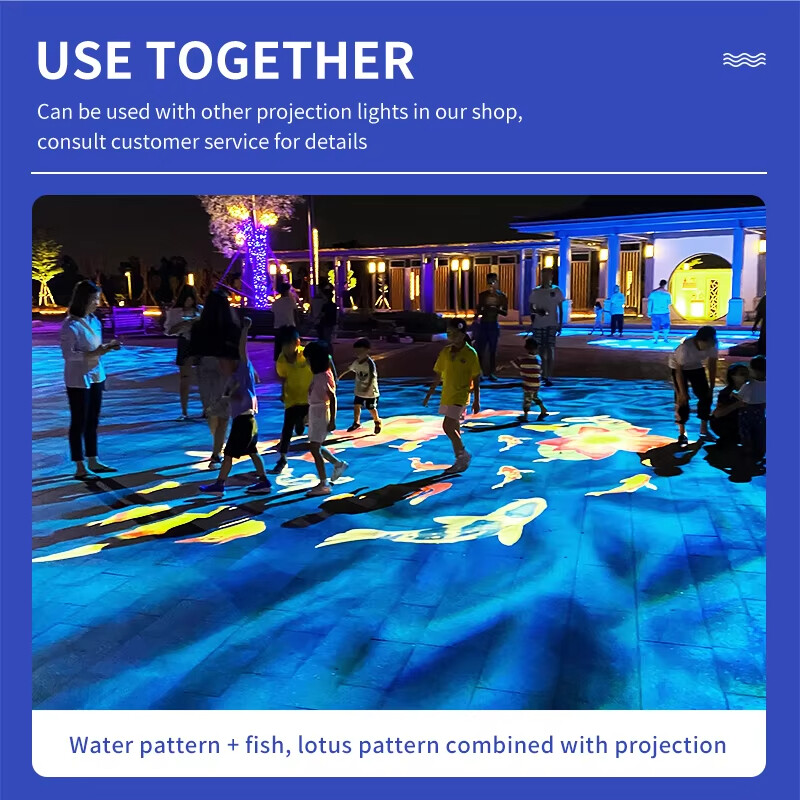 40W-600W Waterproof Outdoor Water Wave Ripple Ocean Effect GOBO Light Projector