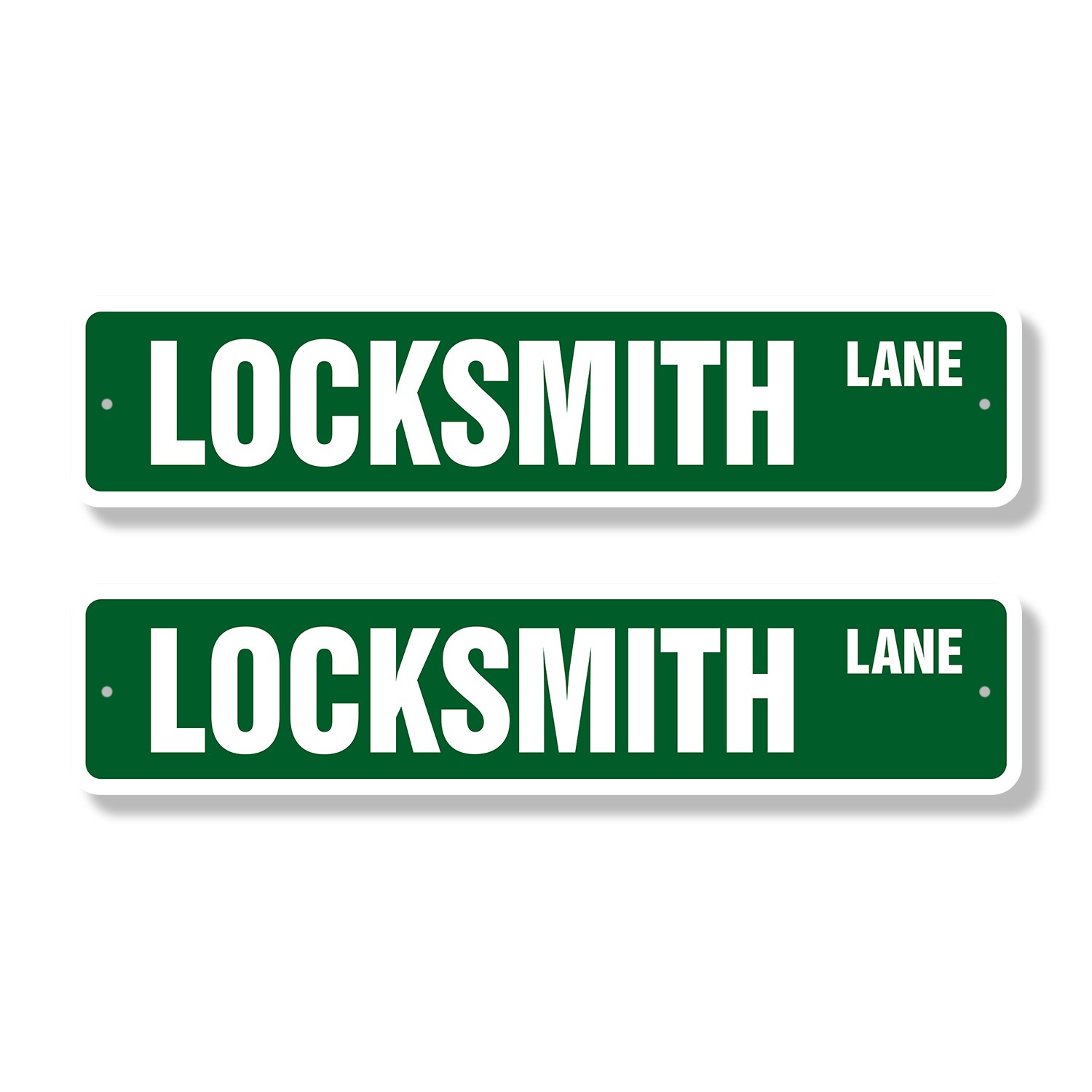 LOCKSMITH Street Sign (2 Pack) Plastic Metal Road Sign lock smith keys locks 24