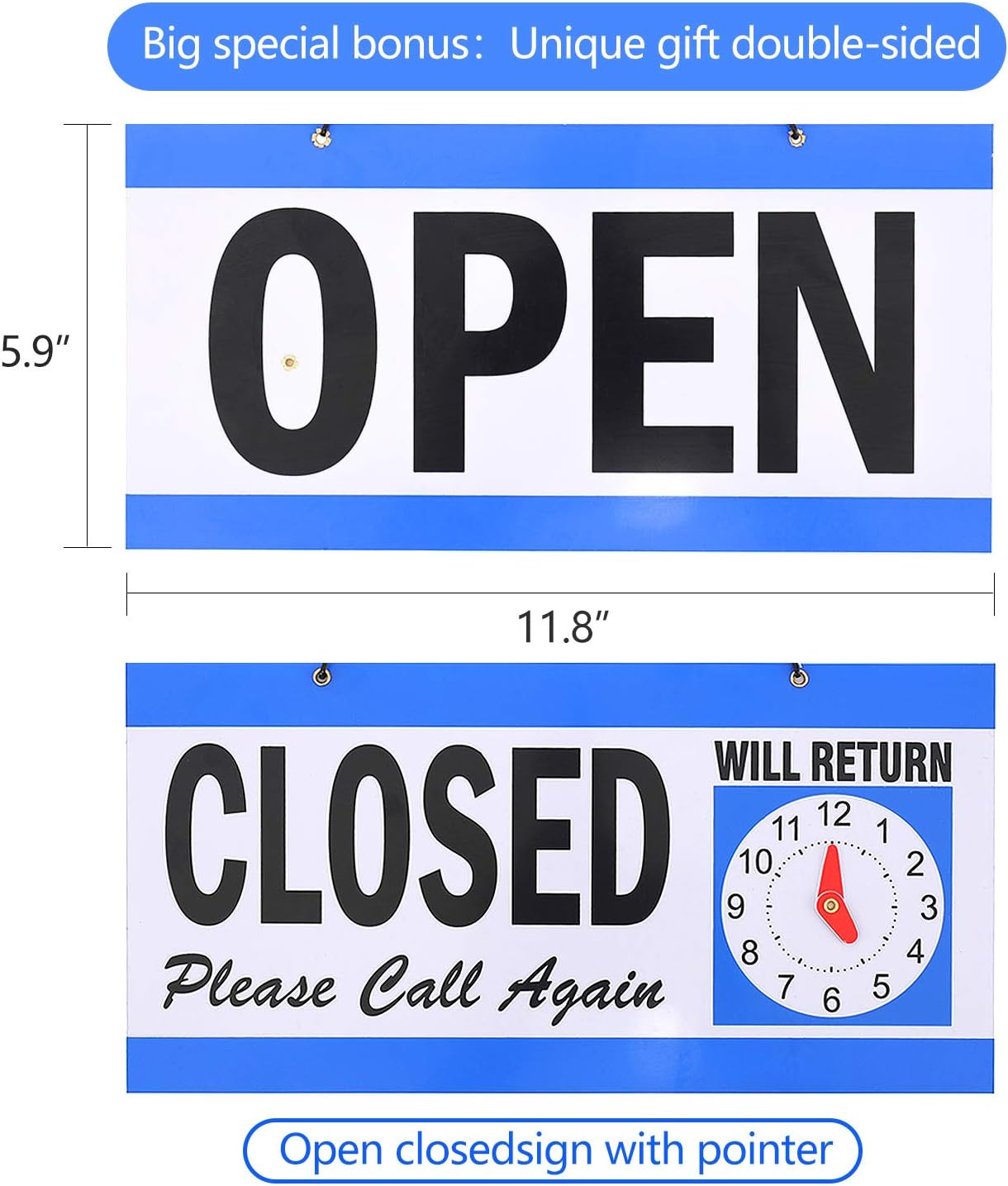 LED Open Sign,16X6 Inch Open Sign for Business,With Multiple Flashing Modes, Ide