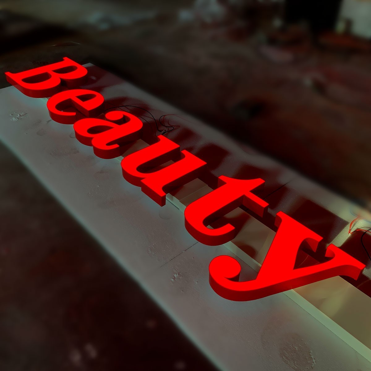 Custom outdoor metal personalized business signs acrylic logo sign wall decor