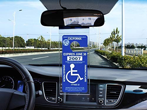 TB Tbuymax Handicap Parking Placard Holder, Ultra Universal Size, Transparent