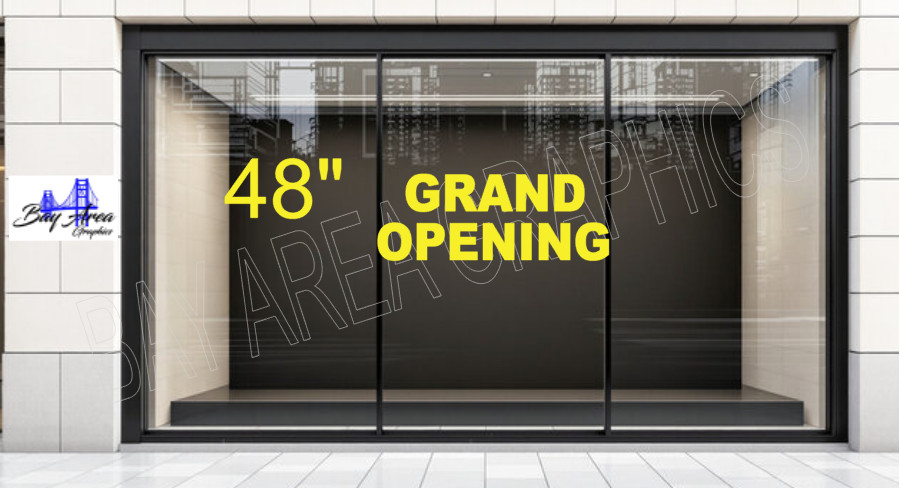 Grand Opening Window Sign Vinyl Decal Waterproof Outdoor Storefront Advertising