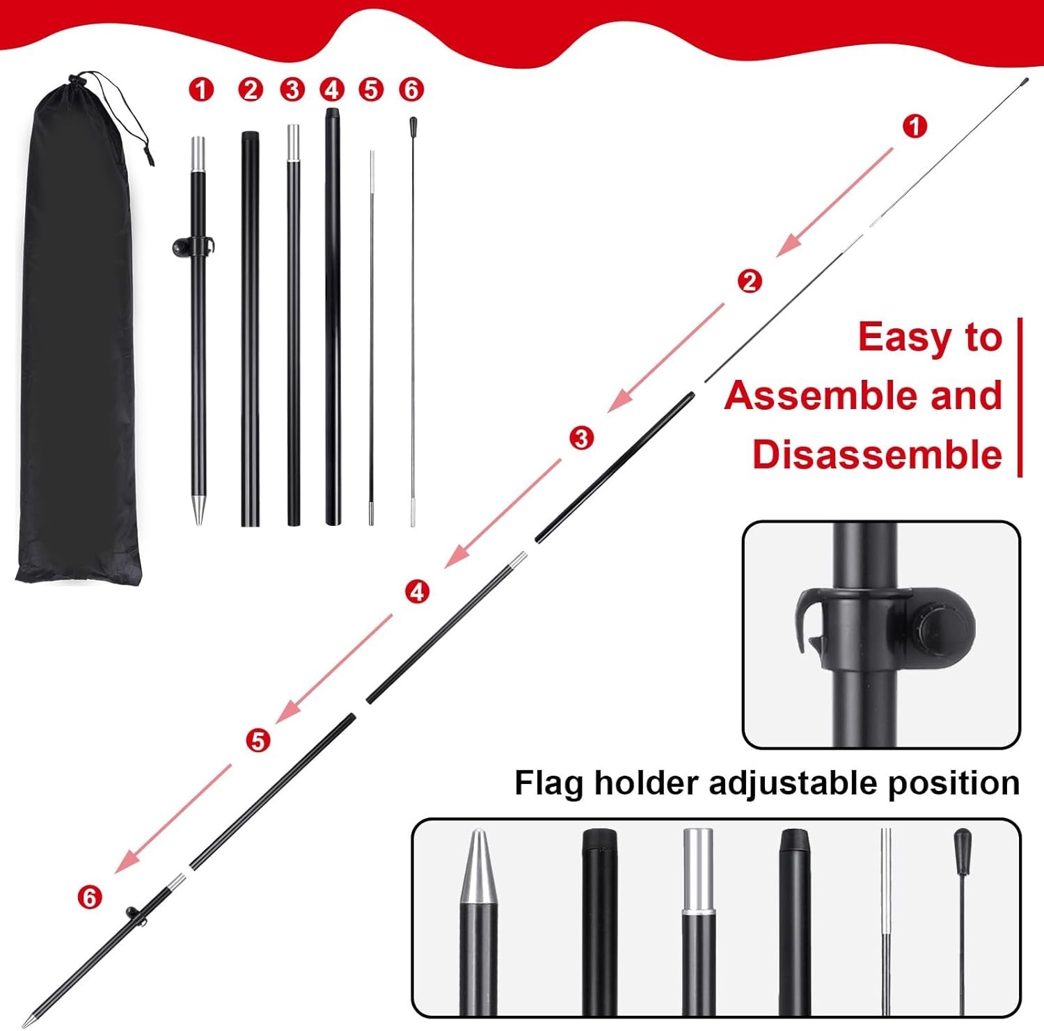 2 Sets of 7ft Open Flags with Kit – Boost Your Business Visibility Today