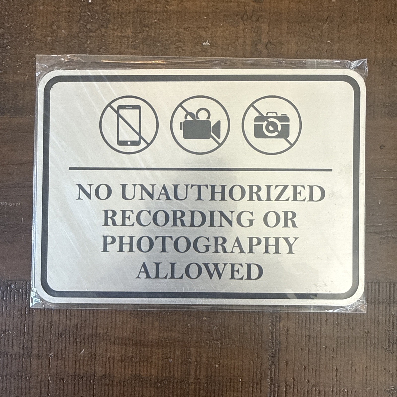 2 Pack Classic Framed No Unauthorized Recording or Photography Allowed 5&Prime; X 7&Prime;