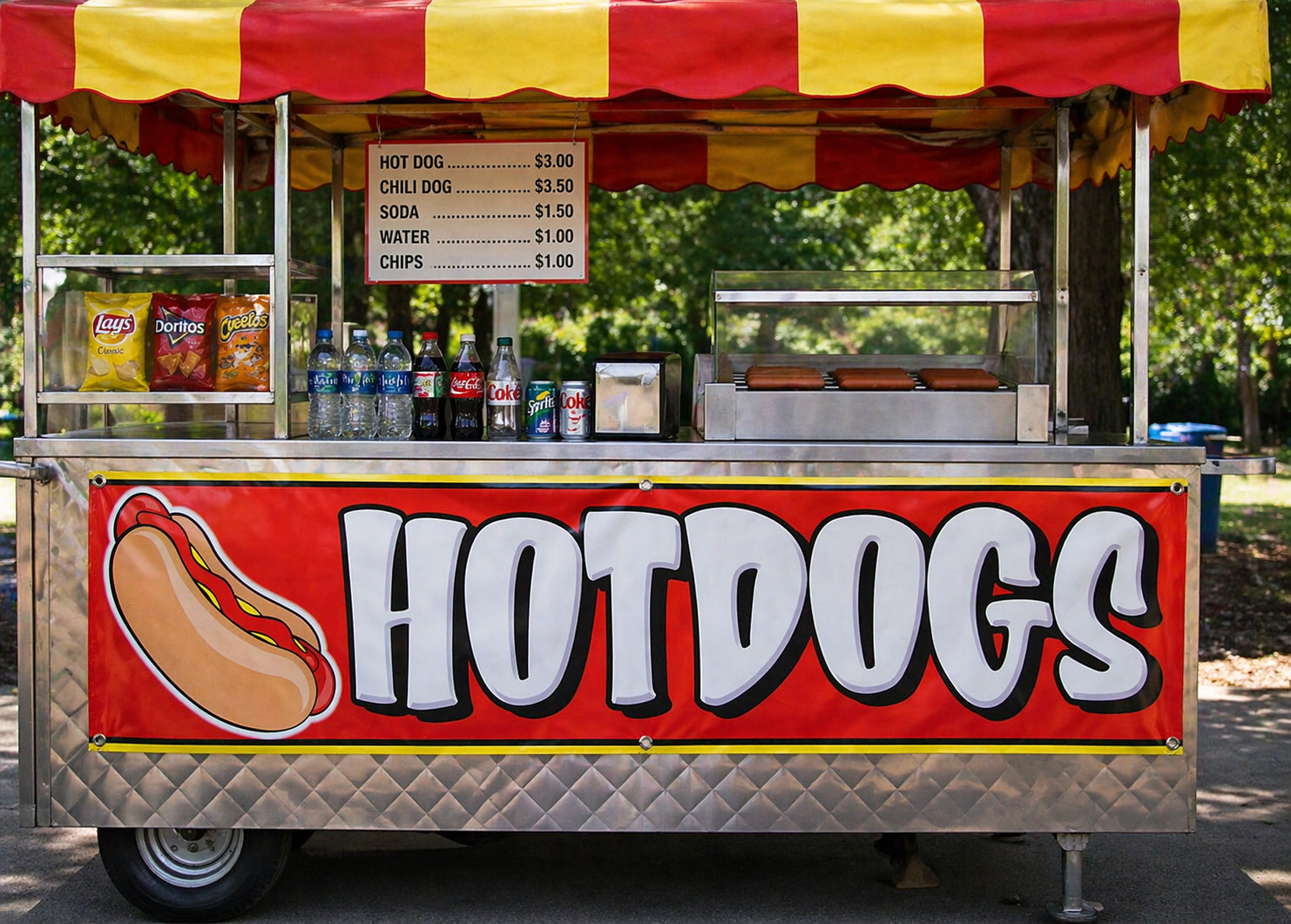 Hot Dog Stand Vinyl Banner Sign – Concession – Fair – 15oz Heavy Duty