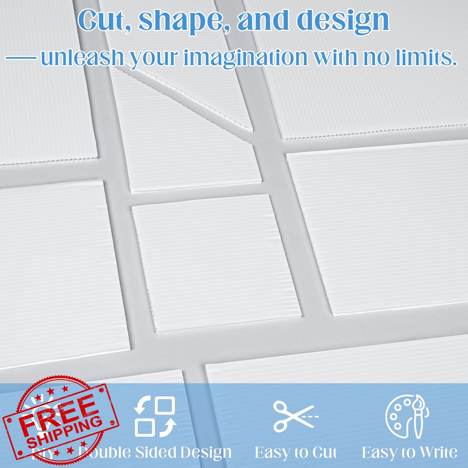 Aneco 24 Pack Corrugated Plastic Sheets 24 x 36 Inch Waterproof Blank Yard Si…