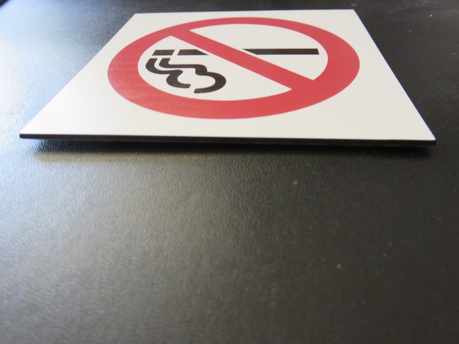 🔥🧯5-LOT-4&Prime;X4&Prime; Thick Heavy Plastic « NO SMOKING »Pictorial signs Adhesive Backing