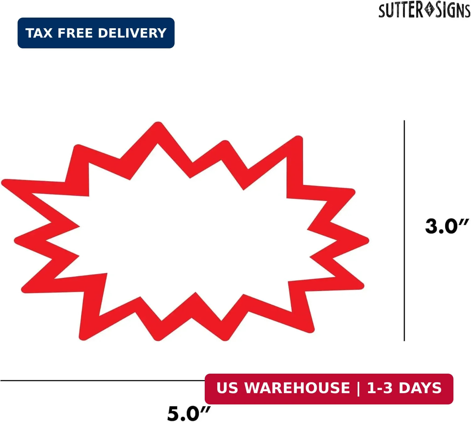 Starburst Signs with Stickers 100pcs | Sale Price Tags for Garage Sale, Estate S