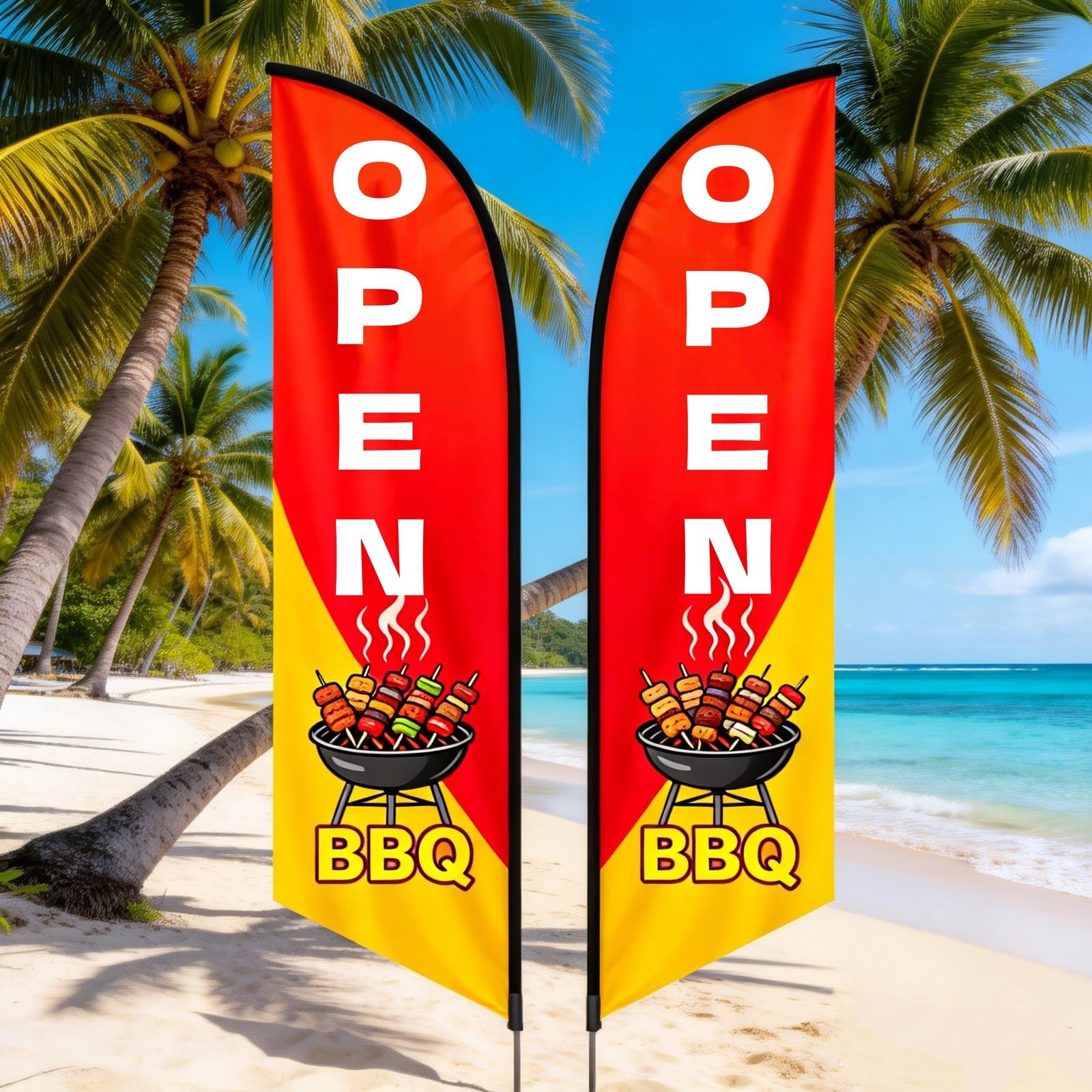 Custom Feather Flag Personalized Logo Outdoor Business Advertising Banner Swoope