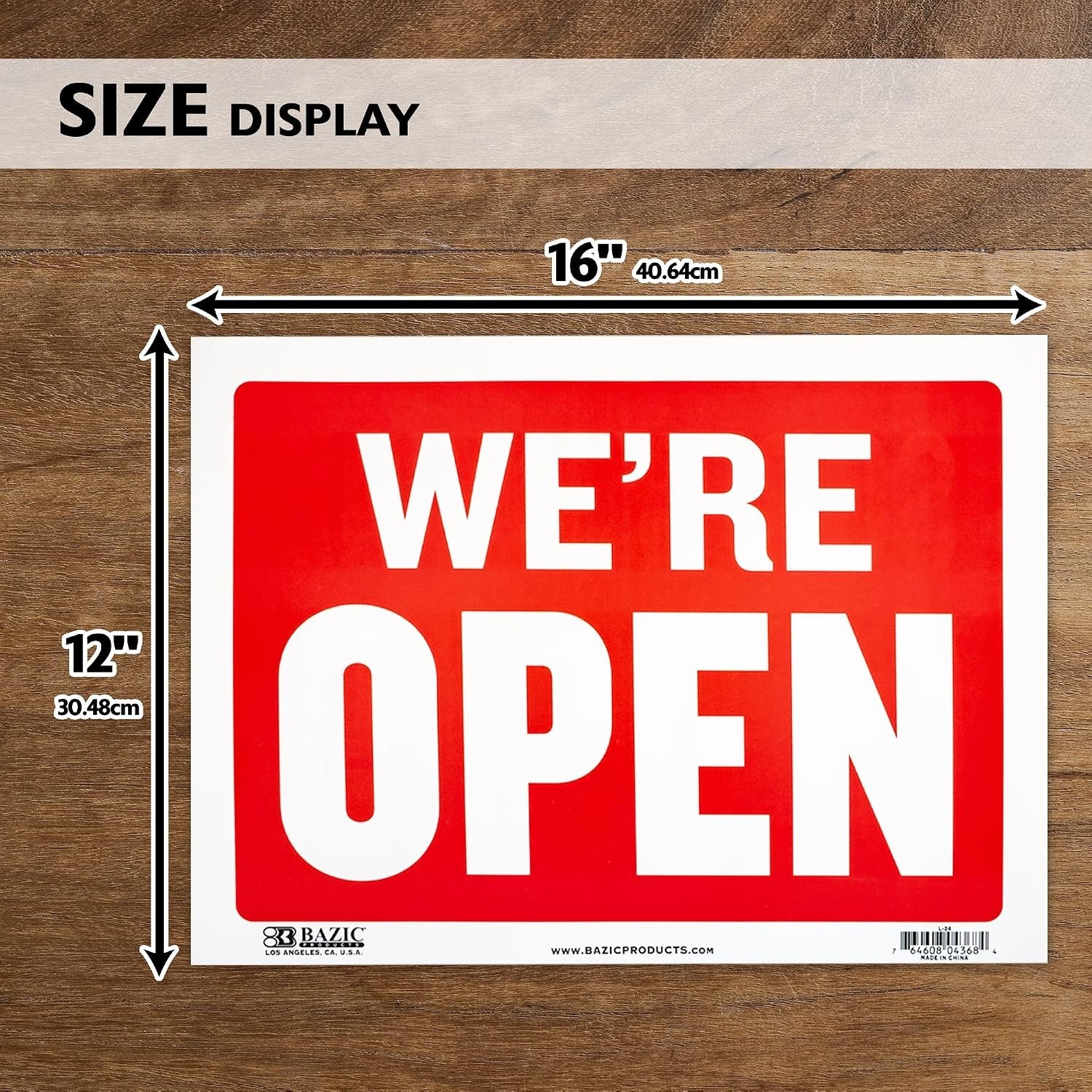 Weather-Resistant 12×16 Open Closed Sign for Shops & Offices – Easy Mount