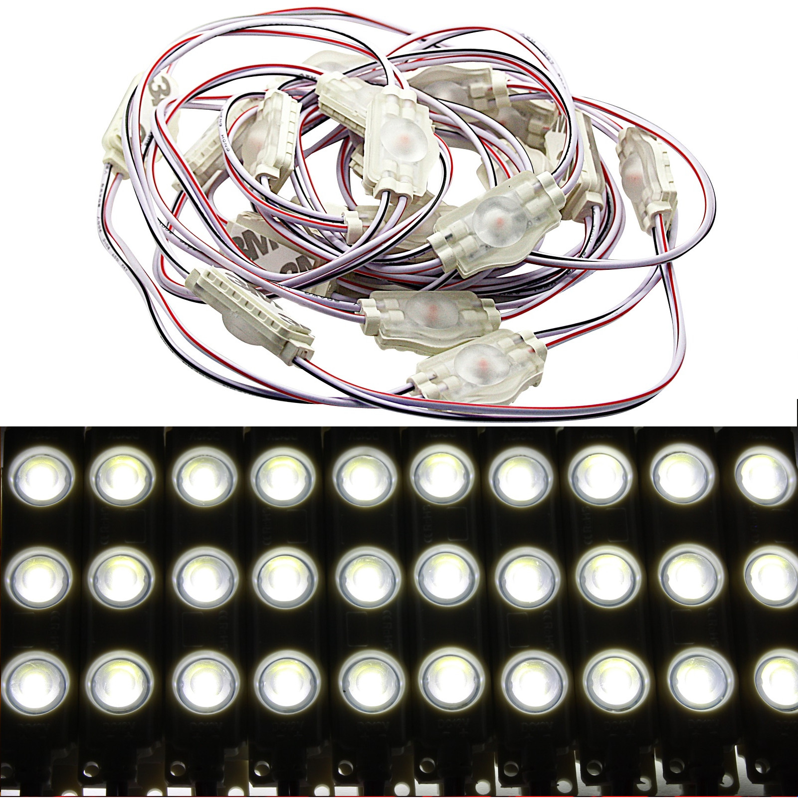 20X LED 1X Chain Module White 12V Waterproof Werbetechnik Advertisement Lighting
