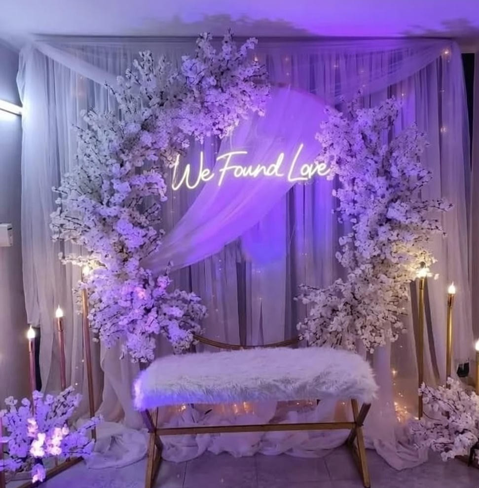 Custom Neon Sign Personalized LED Light Wall Decor Wedding Party Business Home