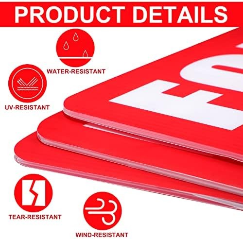 3 Pcs for Sale Yard Sign with Stake 12 x 16 Inch Double Sided Large Yard Red for