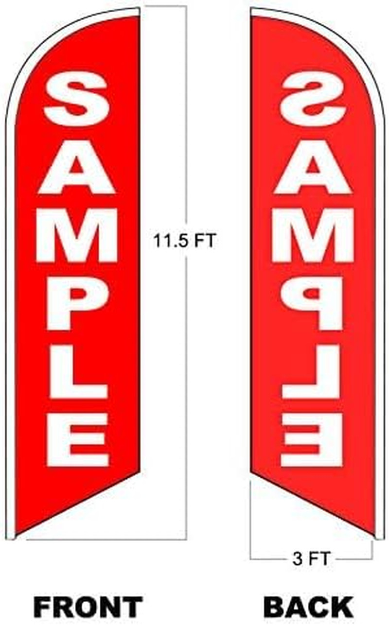 4 Less Co LEMONADE Windless Swooper Feather Flag Tall Banner Sign 3X11.5 Ft Tall