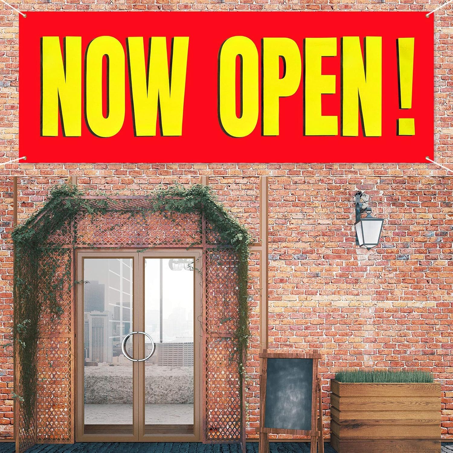 Large Now Open Banner Outdoor Indoor Signs Polyester Oxford Cloth Now Open Sign
