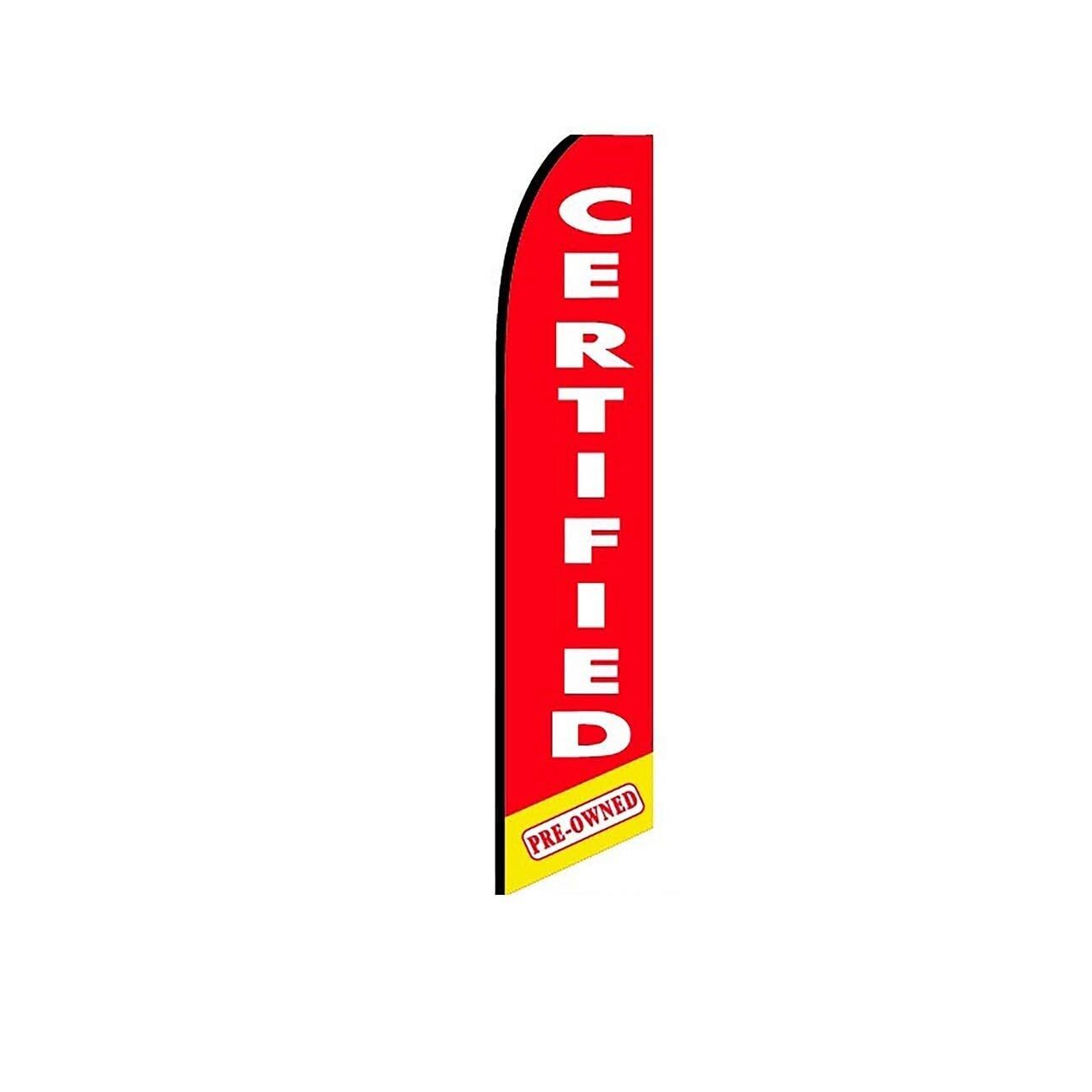 Pre Owned Red Swooper Flutter Feather Flag | 3ft W x 11.5ft Tall