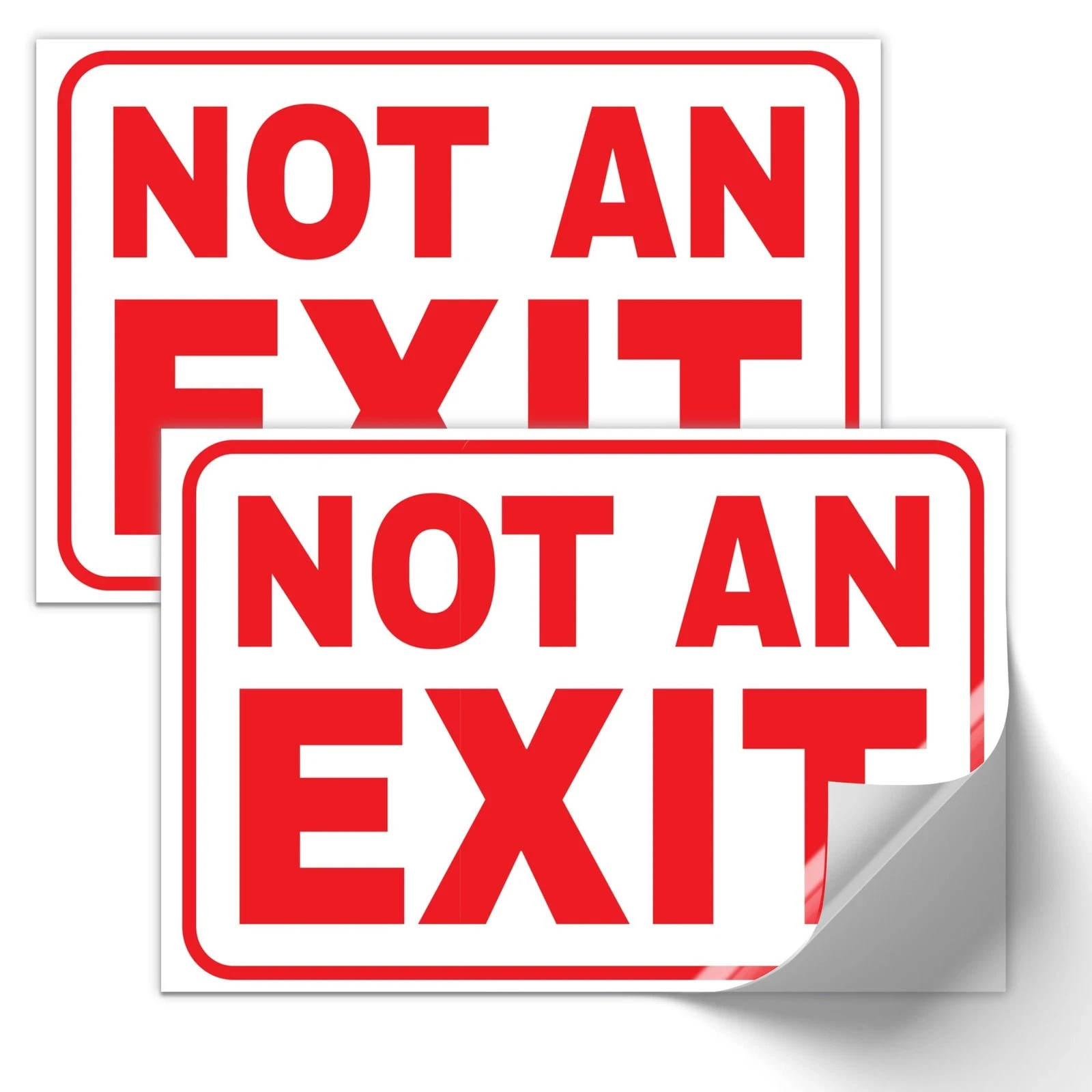 Not an Exit Sticker, 6×4 Inch Vinyl Decals, Pack of 2, Easy Peel & Stick Safe…