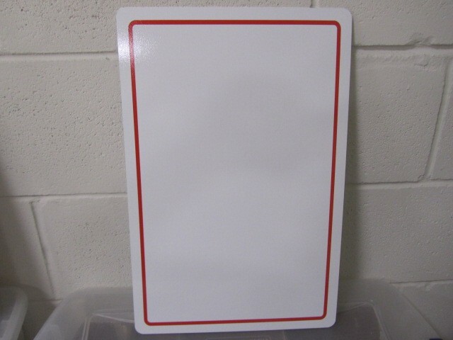 18&Prime;x12&Prime; White with Red Outline Aluminum Metal Sign Blank