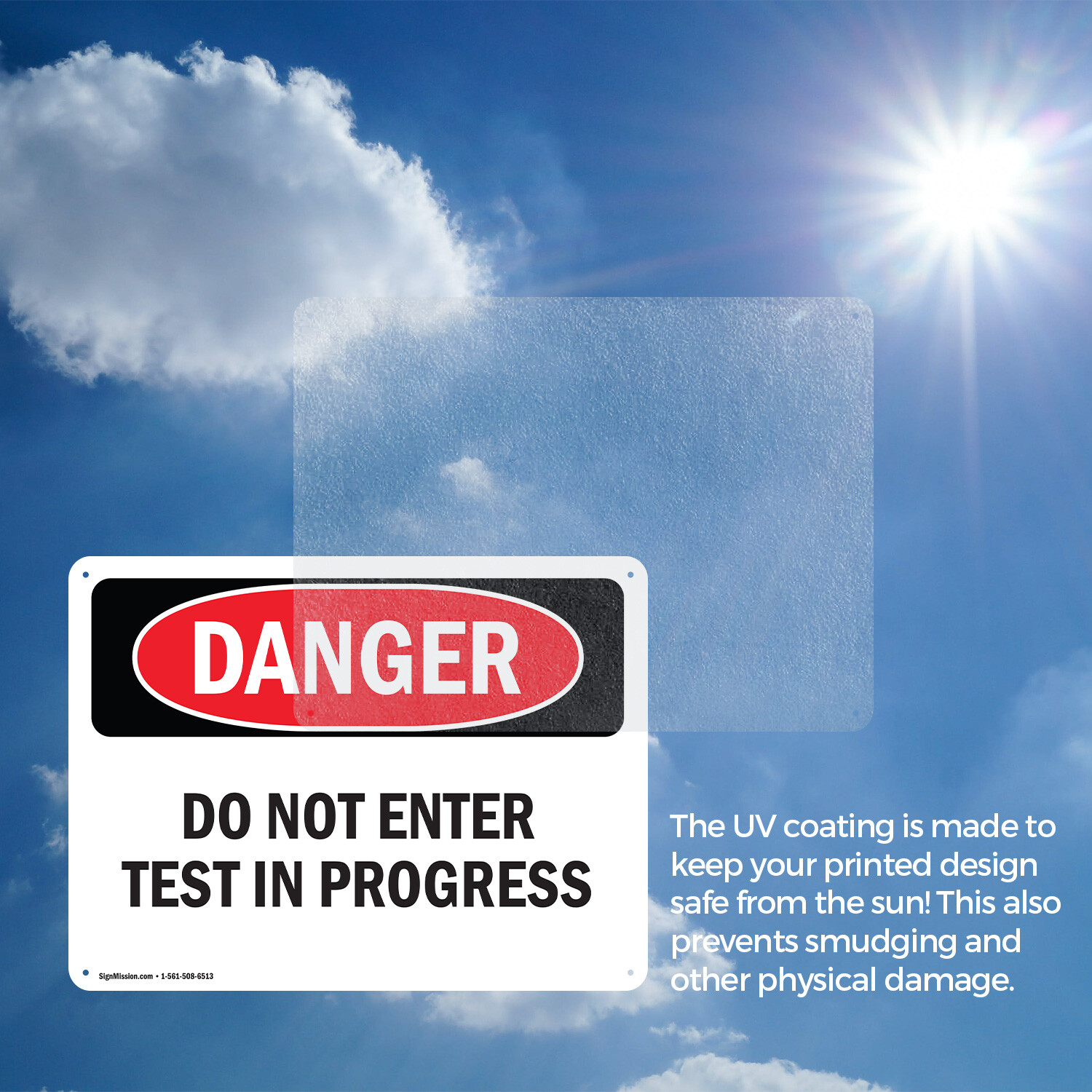(2 Pack) Do Not Enter Test In Progress OSHA Danger Sign Decal Metal Plastic