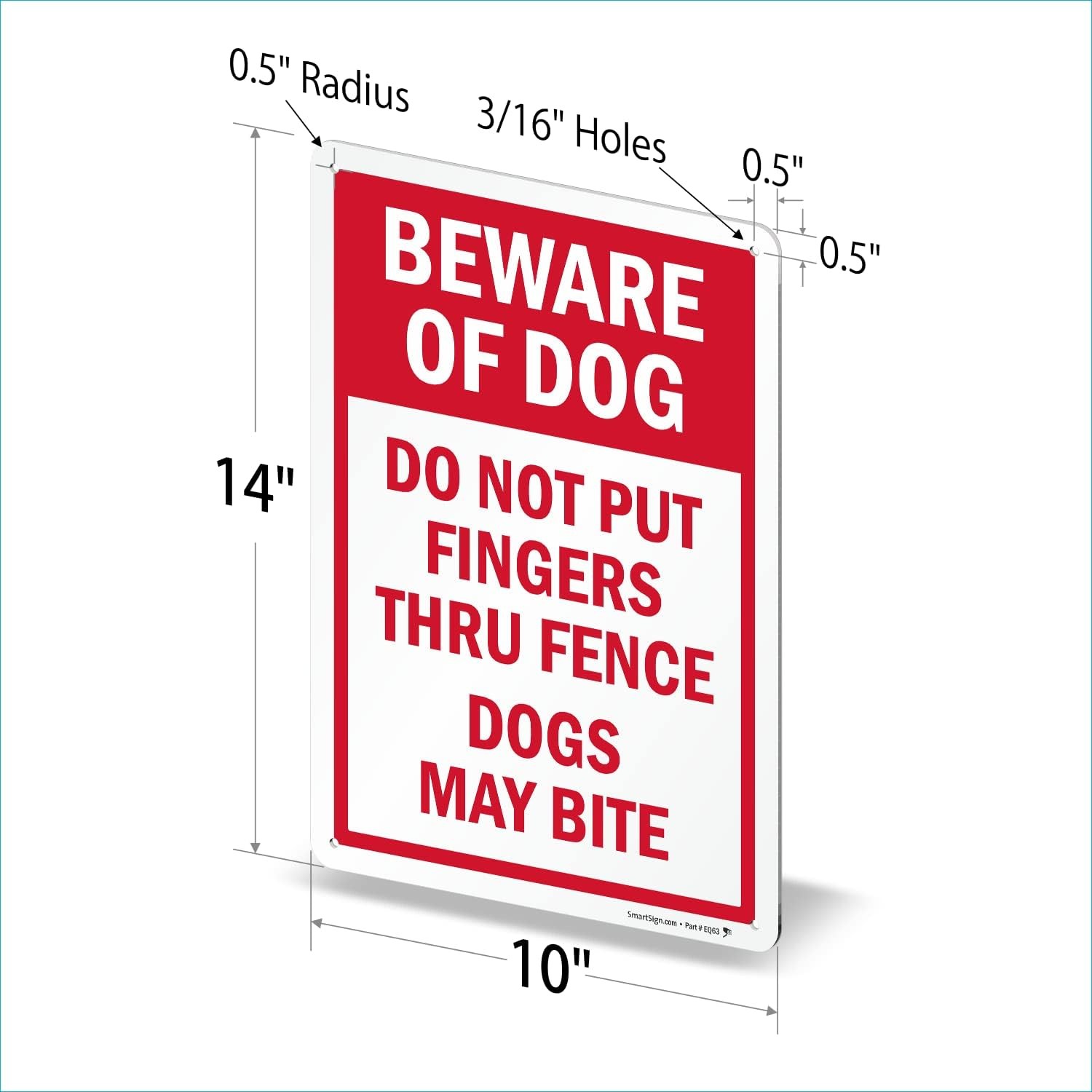 SmartSign 14 x 10 inch 10" x 14", 10&Prime; x 14&Prime; Non-Reflective Aluminum