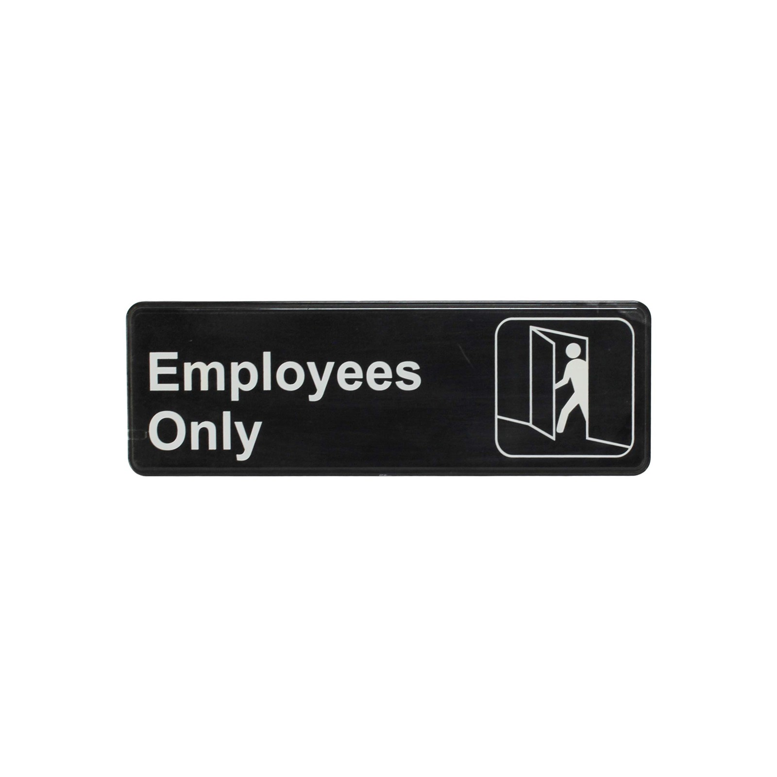 Employee Only Information Sign, 9 x 3, Symbols, PLIS9304BK, Black, Office