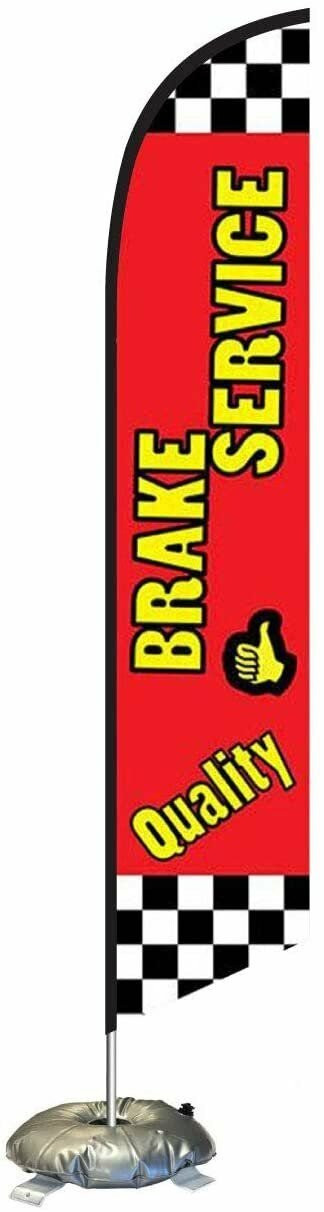 Quality Brake Service Feather Flag Kit with Cross-Base and Weight-Donut,…