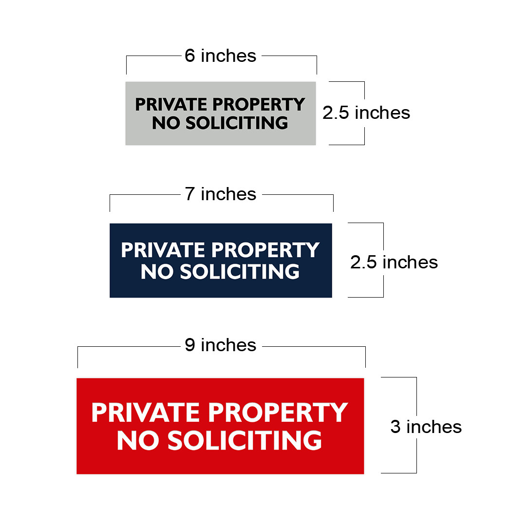 Basic Private Property No Soliciting Sign