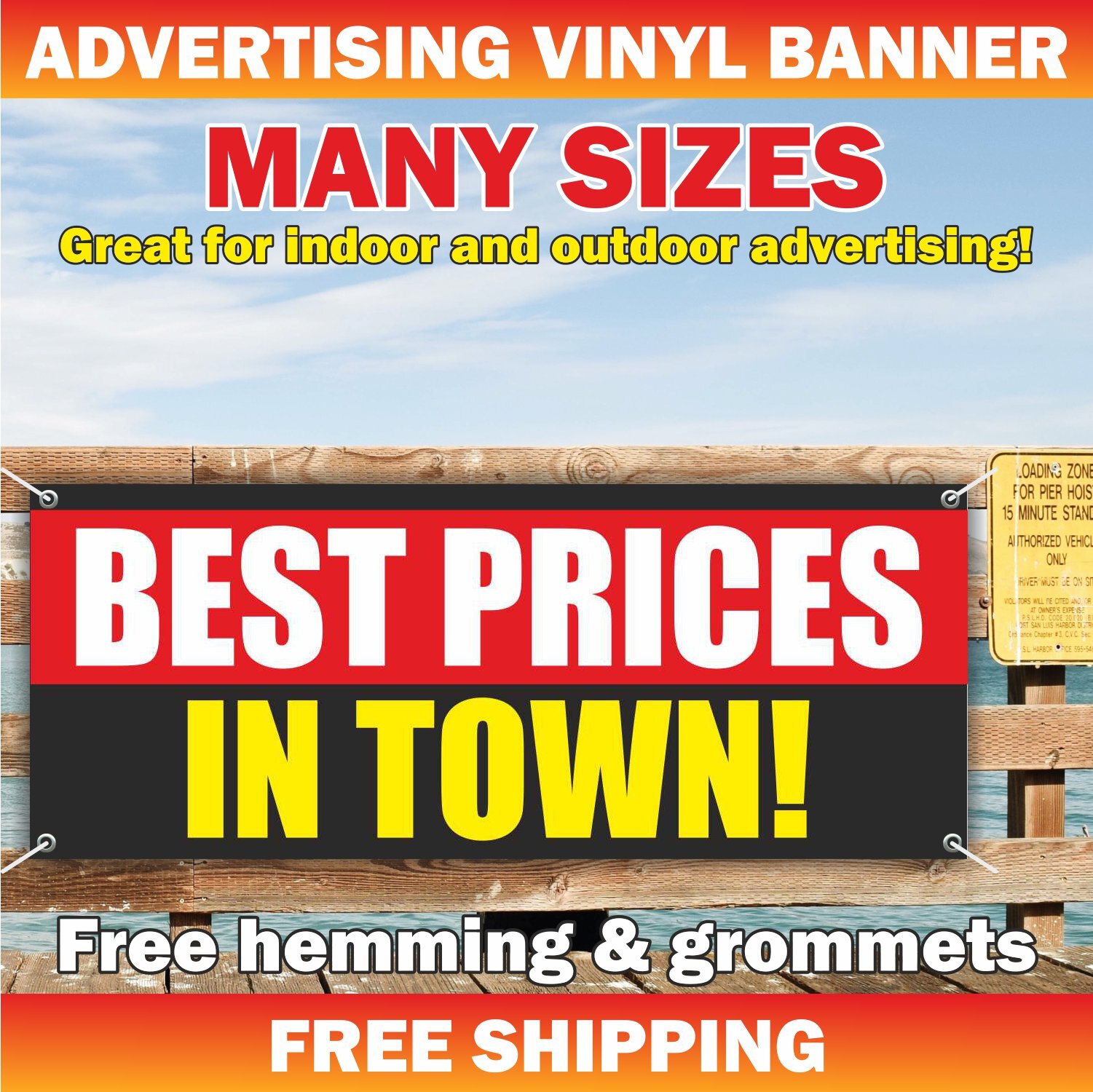BEST PRICES IN TOWN Advertising Banner Vinyl Mesh Sign good fix sale best shop