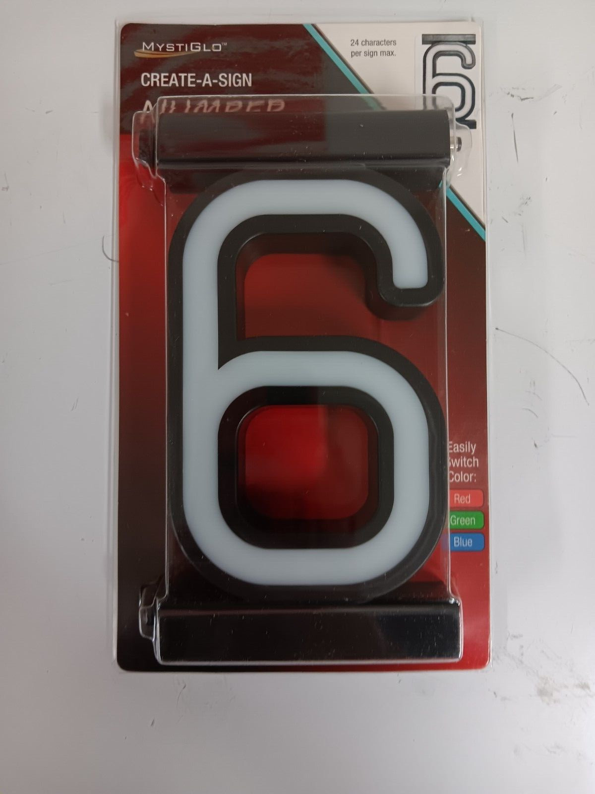 Mystiglo Business Signage For Store Create Sign 6 Color Light Number 6