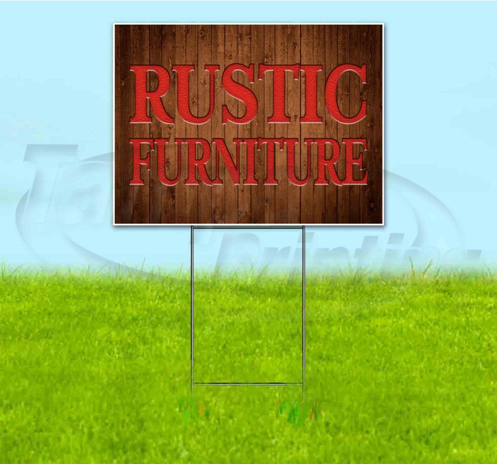 RUSTIC FURNITURE 18×24 Yard Sign WITH STAKE Corrugated Bandit USA BUSINESS SALE