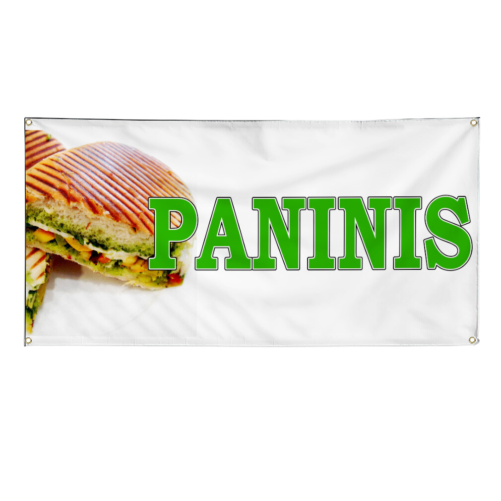 Vinyl Banner Multiple Sizes Panini Food Fair Truck Restaurant Restaurant & Food