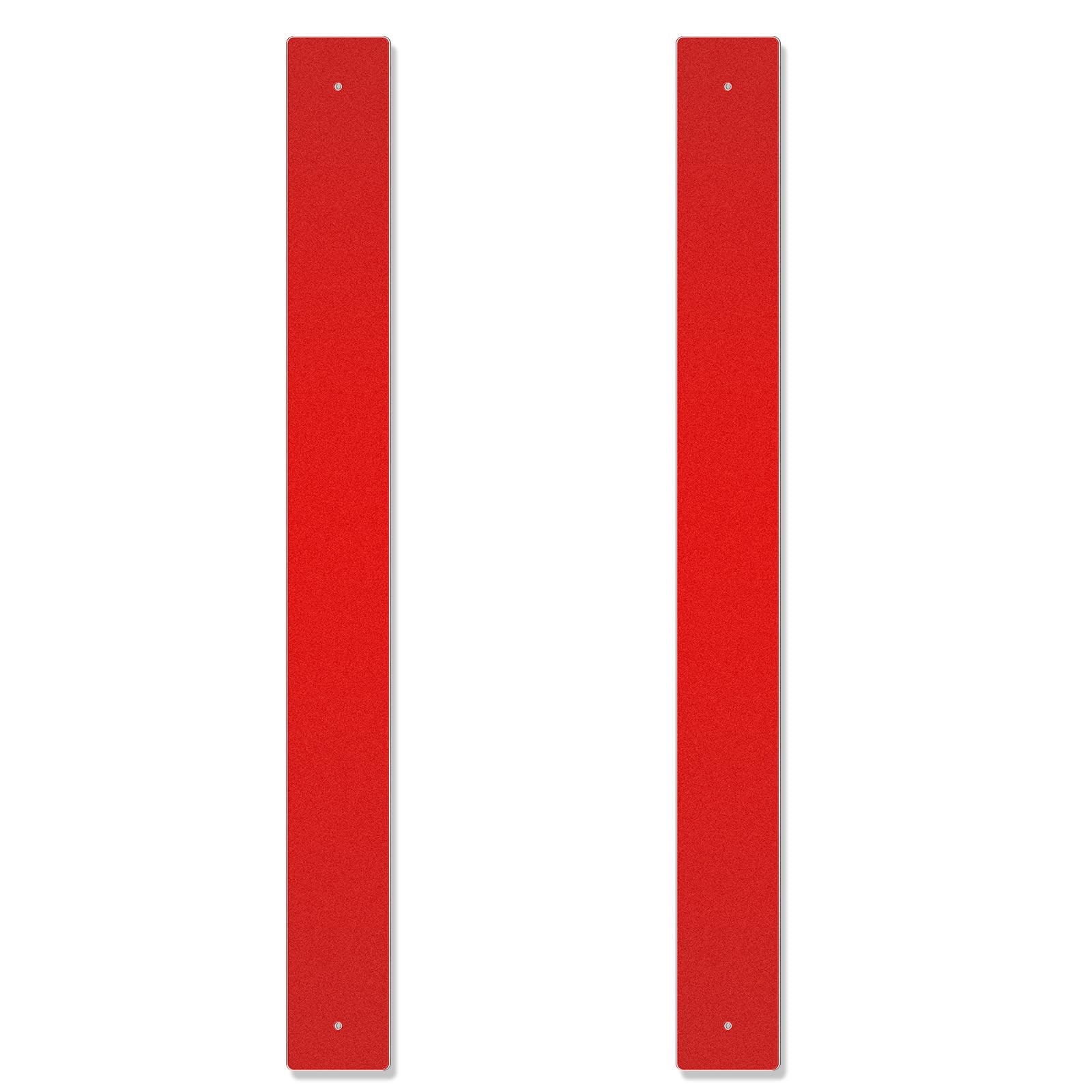 2 Pcs Reflective Sign Post Panel 3 x 30 Inch Reflective Aluminum Red Driveway…