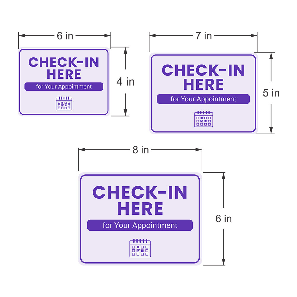 Classic Framed Plus Check-In Here for Your Appointment Door or Wall Sign