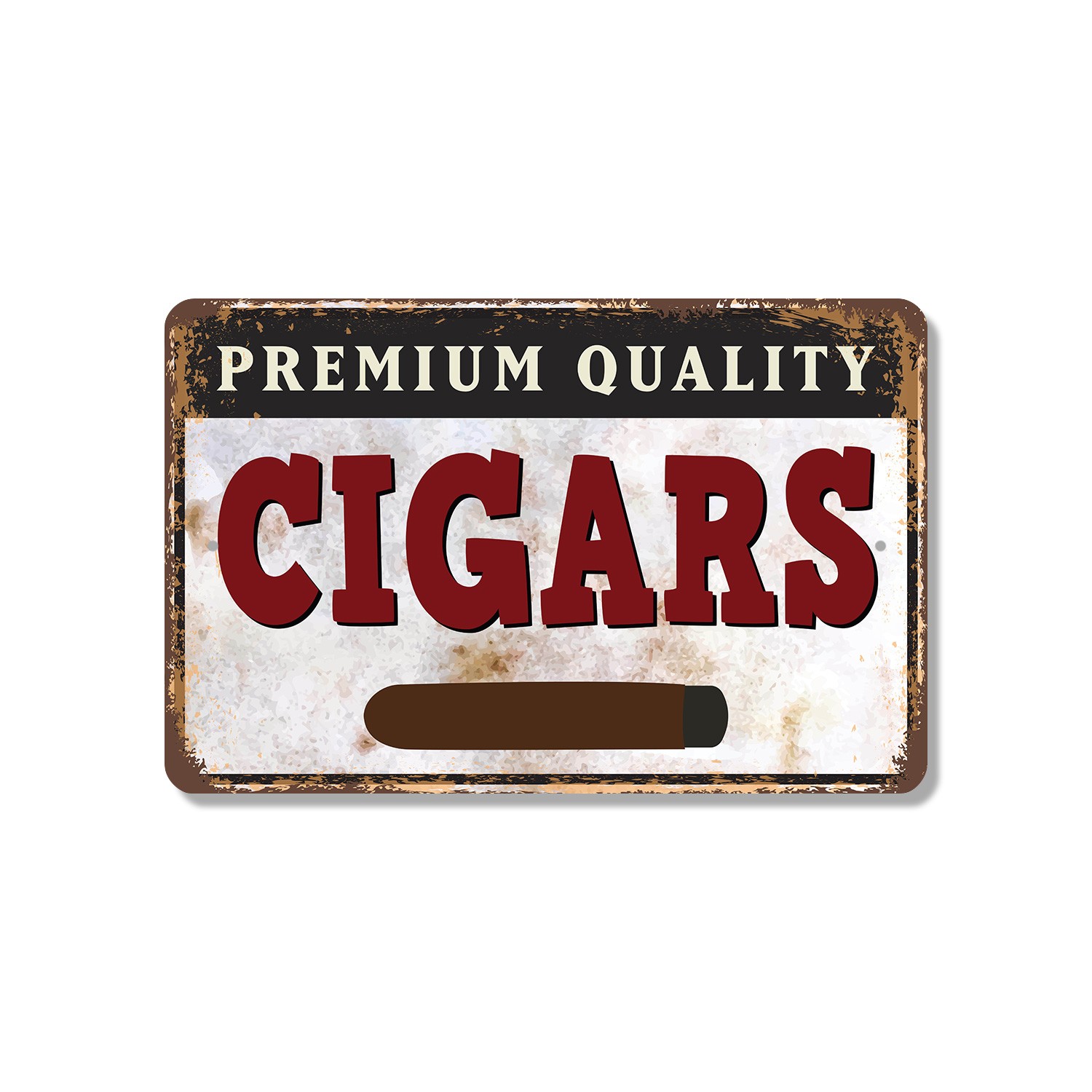 Premium Quality Cigars Sign Hand Rolled Good Times Durable Perfect for Dens