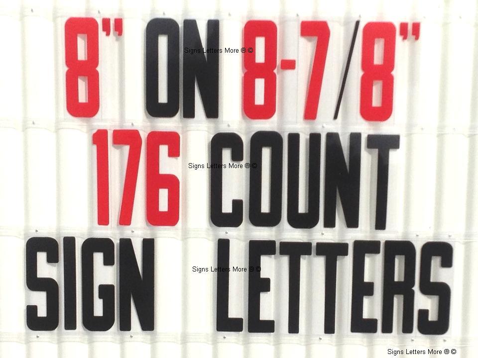 8 Inch Flexible Outdoor Portable Marquee Sign Letters 8&Prime; on 8 7/8&Prime; 176 Count
