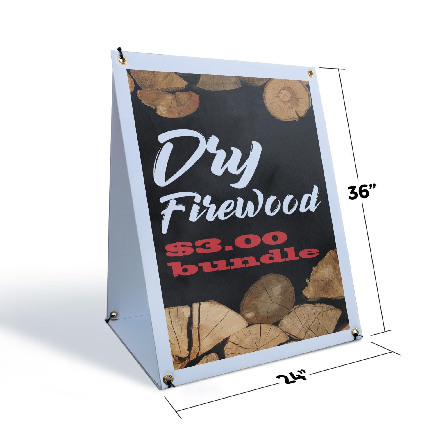 Signmission Dry Firewood 3.00 A Bundle Sidewalk Sign 24 Inch X 36 Inch A-Frame