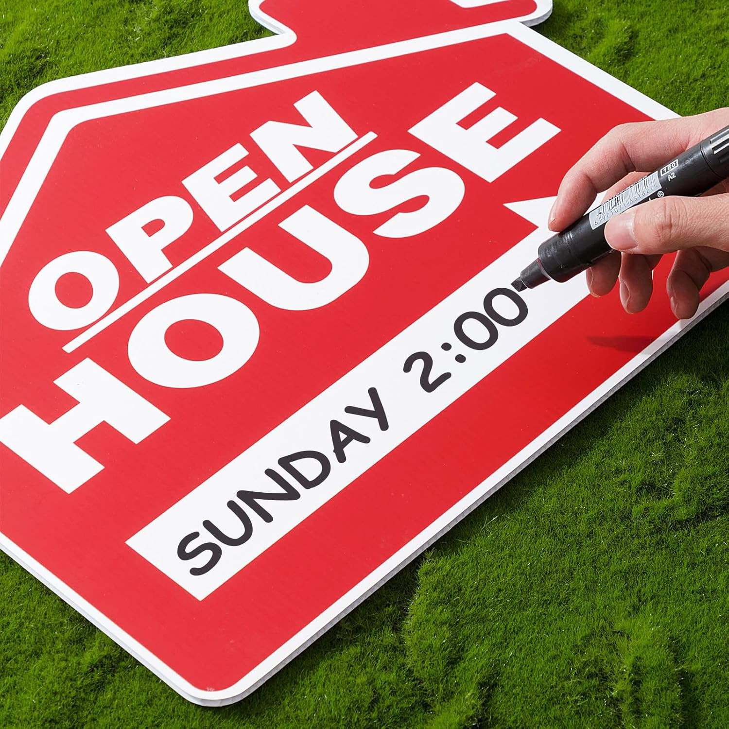 4 Pcs Open House Signs for Real Estate 12X16 Inch Double Sided Directional Signs