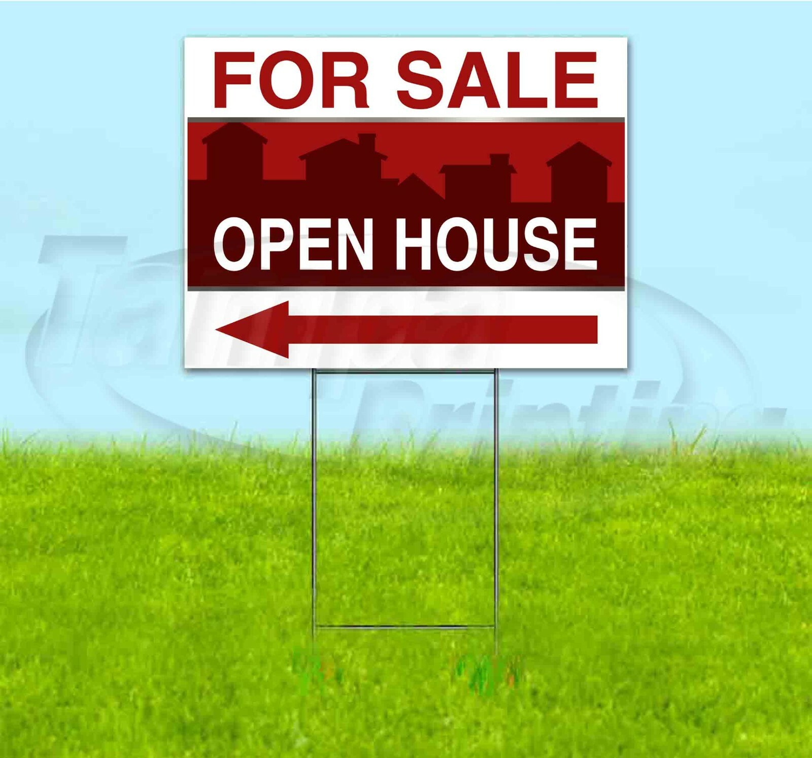 FOR SALE OPEN HOUSE ARROW 18×24 Yard Sign WITH STAKE Bandit REAL ESTATE REALTOR