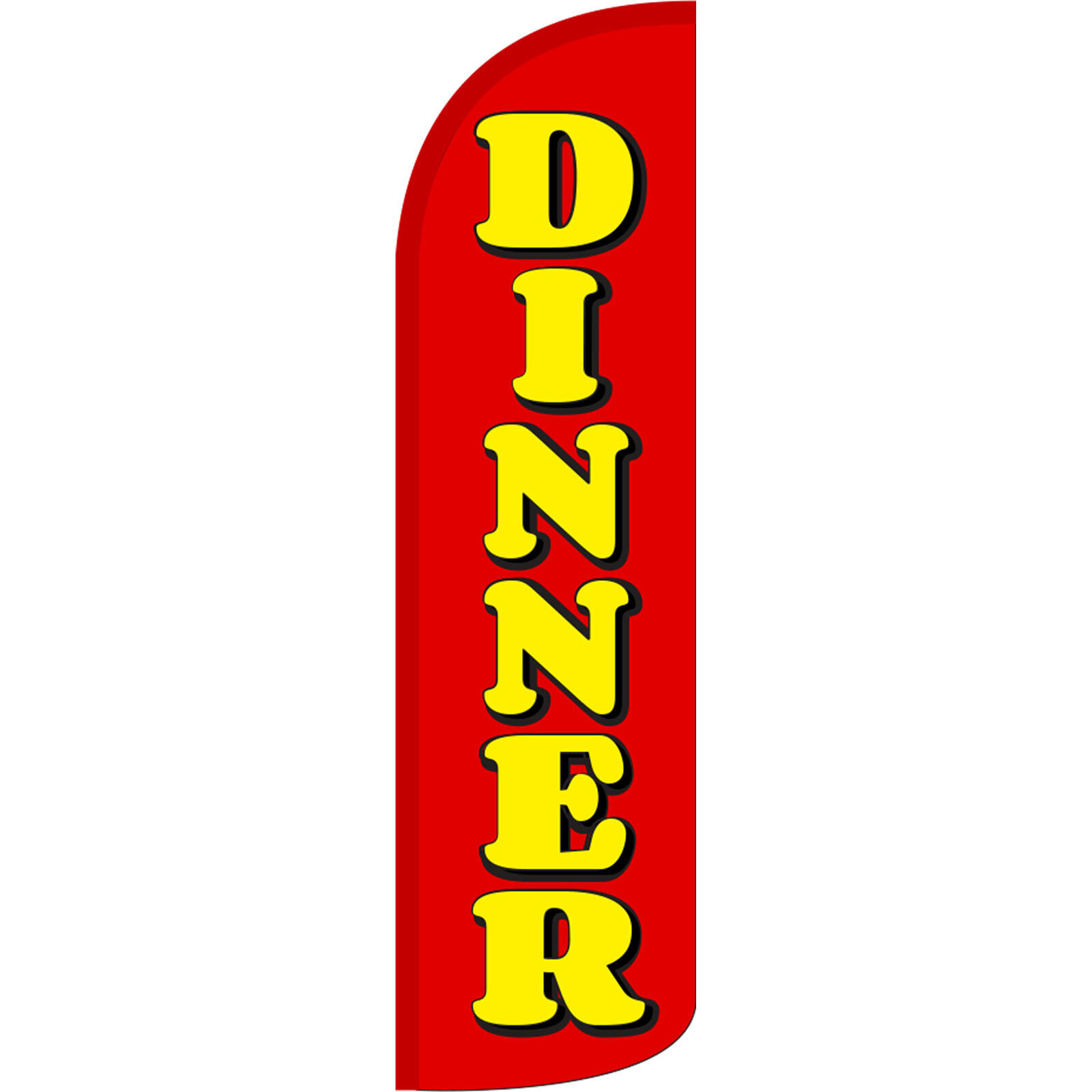 Dinner 3 ft X 11 1/2 ft Windless Swooper Flag