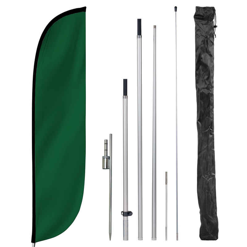 Lookourway Feather Flag Pole Kit – 12 Feet Tall Advertising Flag Banner